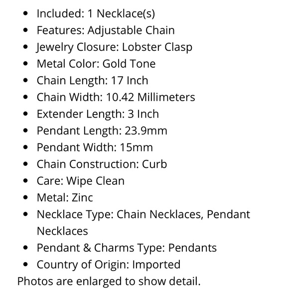 NWOT Worthington Gold Tone 17 Inch Curb Pendant
Necklace - Picture 6 of 12